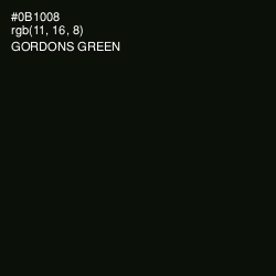 #0B1008 - Gordons Green Color Image